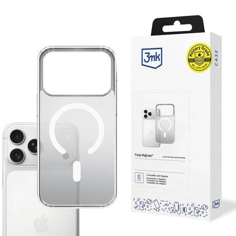 Husa de protectie 3mk Frosty MagCase compatibil cu iPhone 17 Pro Max, Alb