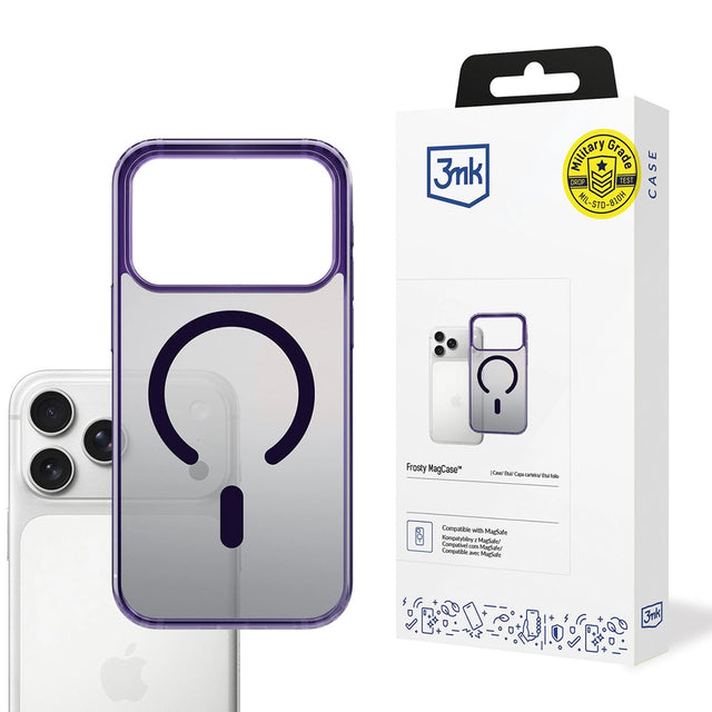 Husa de protectie 3mk Frosty MagCase compatibil cu iPhone 17 Pro Max, Mov