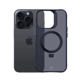 Husa de protectie 3mk Smoke Mag&Stand compatibil cu iPhone 16 Pro Max, Negru