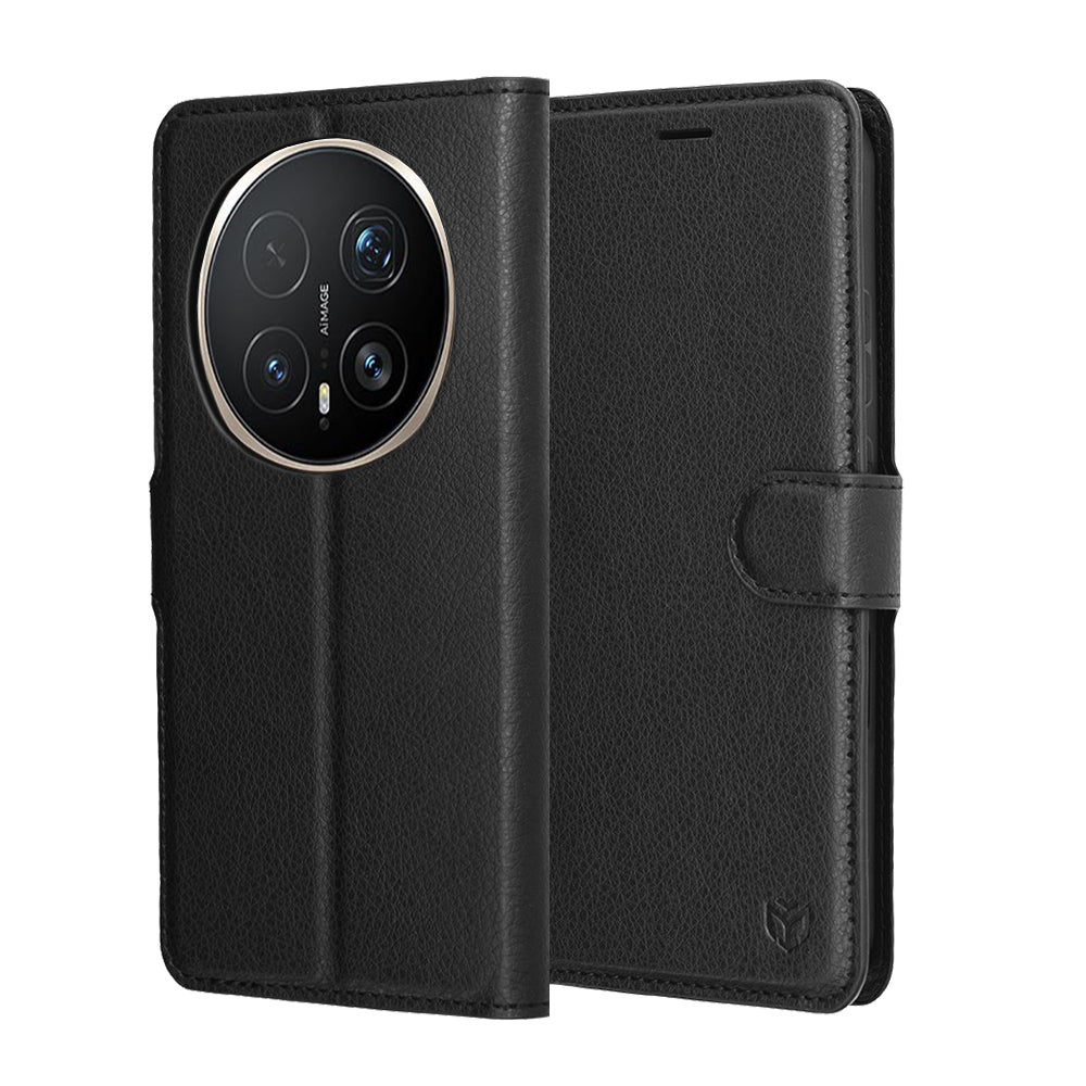 Husa de protectie Techsuit Leather Folio compatibil cu Honor Magic8 Pro, Negru