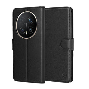 Husa de protectie Techsuit Leather Folio compatibil cu Honor Magic8 Pro, Negru