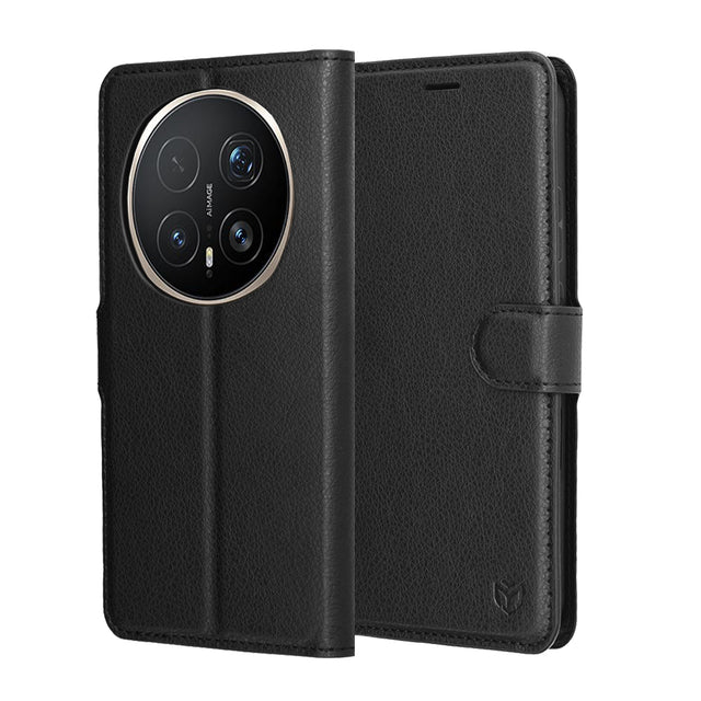 Husa de protectie Techsuit Leather Folio compatibil cu Honor Magic8 Pro, Negru