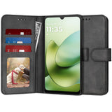 Husa de protectie Techsuit Diary Book compatibil cu Motorola Moto G06, Negru