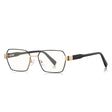 Techsuit Anti-Blue Light Glasses Reflex PC (3161), for Women, Rectangle, Metal Frame, AC Lens, Negru