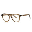Techsuit Anti-Blue Light Glasses Reflex PC (2228), Round, TR90&Metal Frame, AC Lens, Transparent /Brown