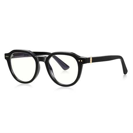 Techsuit Anti-Blue Light Glasses Reflex PC (2228), for Men, Round, TR90&Metal Frame, AC Lens, Negru