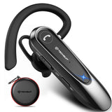 Casti Techsuit Premium Bluetooth Headset AirTalk (CB2), Bluetooth, 20 Hours Talk Time, Type-C, Lightweight, Dual Mic, Negru