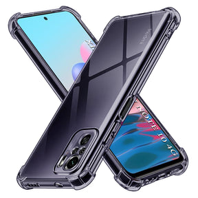 Husa de protectie Techsuit Shockproof Clear Silicone compatibil cu Xiaomi Redmi Note 10 4G / Note 10S / Poco M5s, Negru Fumuriu