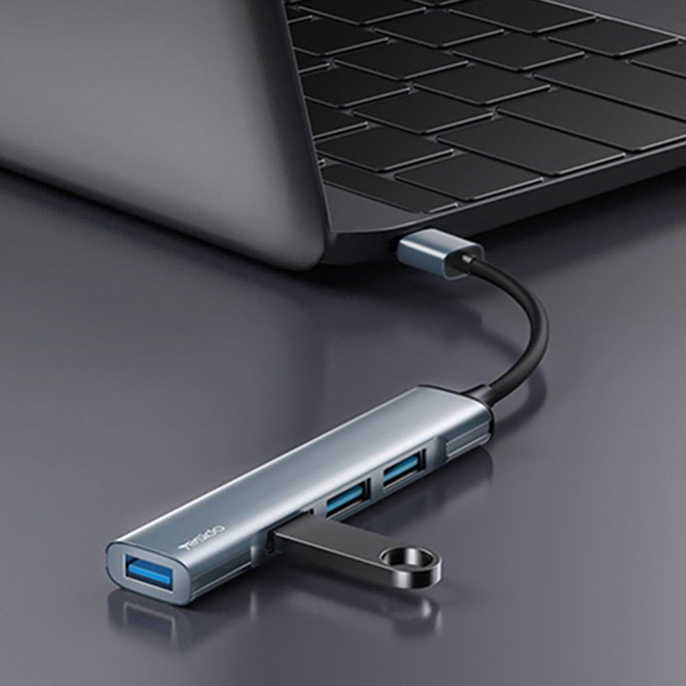 Hub/Dock Yesido Docking Station 4in1 (HB18), USB to 1x USB3.0, 3x USB2.0, Plug&Play, 5Gbps, Aluminum Alloy, Gri