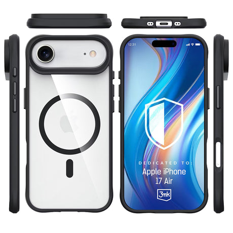 Husa de protectie 3mk Satin Armor MagCase compatibil cu iPhone 17 Air, Negru