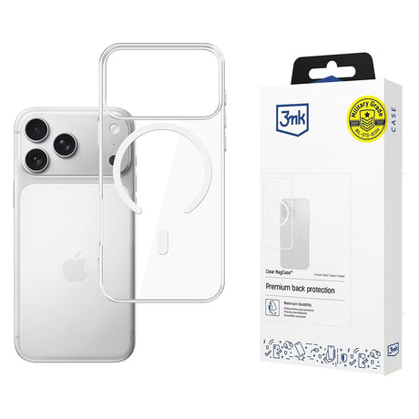 Husa de protectie 3mk Clear MagCase compatibil cu iPhone 17 Pro, Transparent