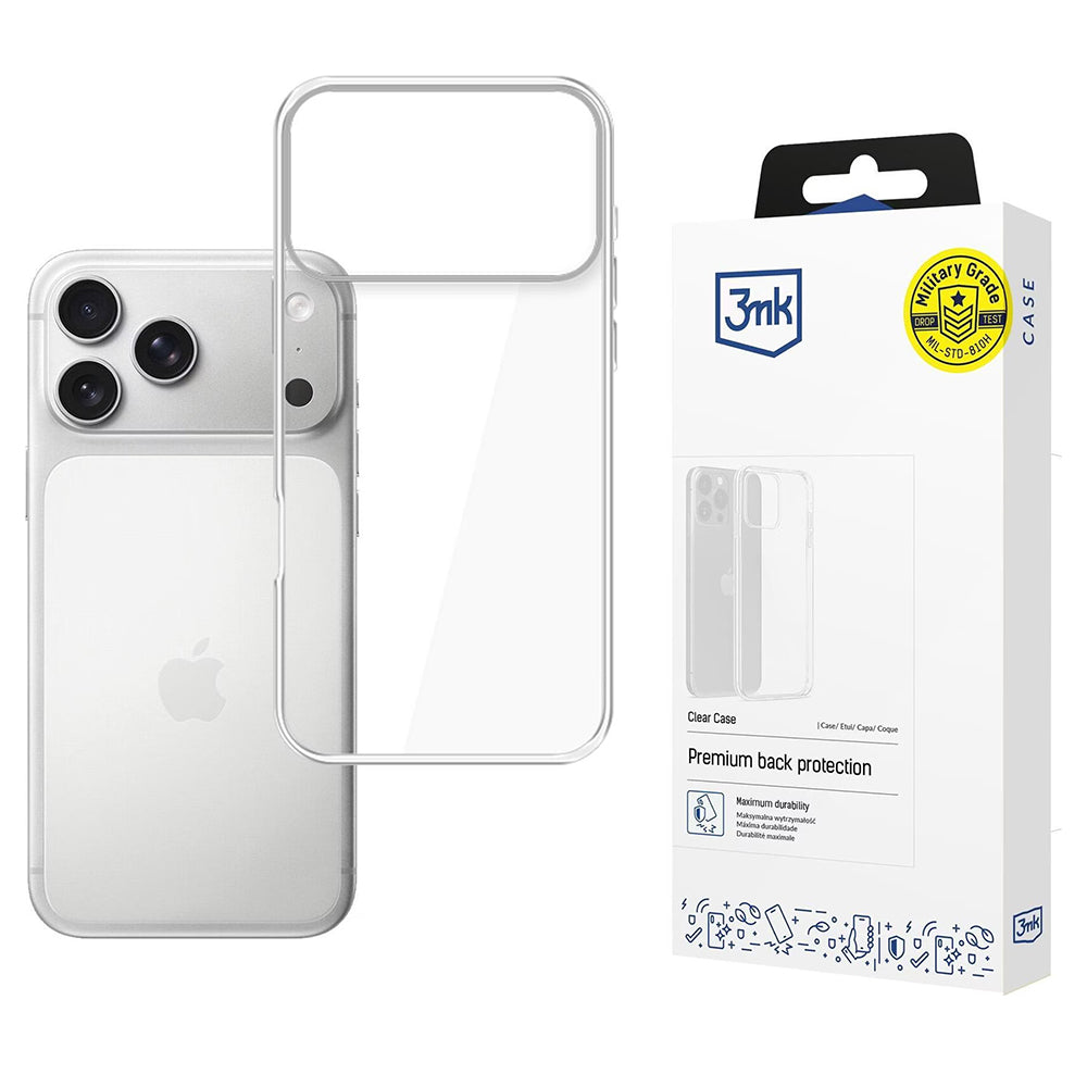 Husa de protectie 3mk Clear compatibil cu iPhone 17 Pro, Transparent