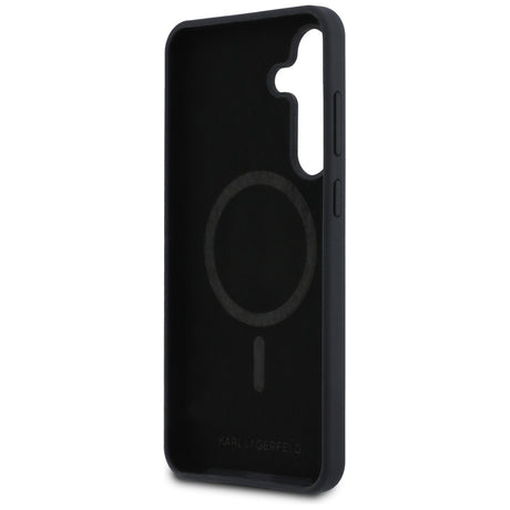 Husa de protectie Karl Lagerfeld Silicone KC Heads MagSafe (KLHMS25FESKCHTCK) compatibil cu Samsung Galaxy S25 FE, Negru