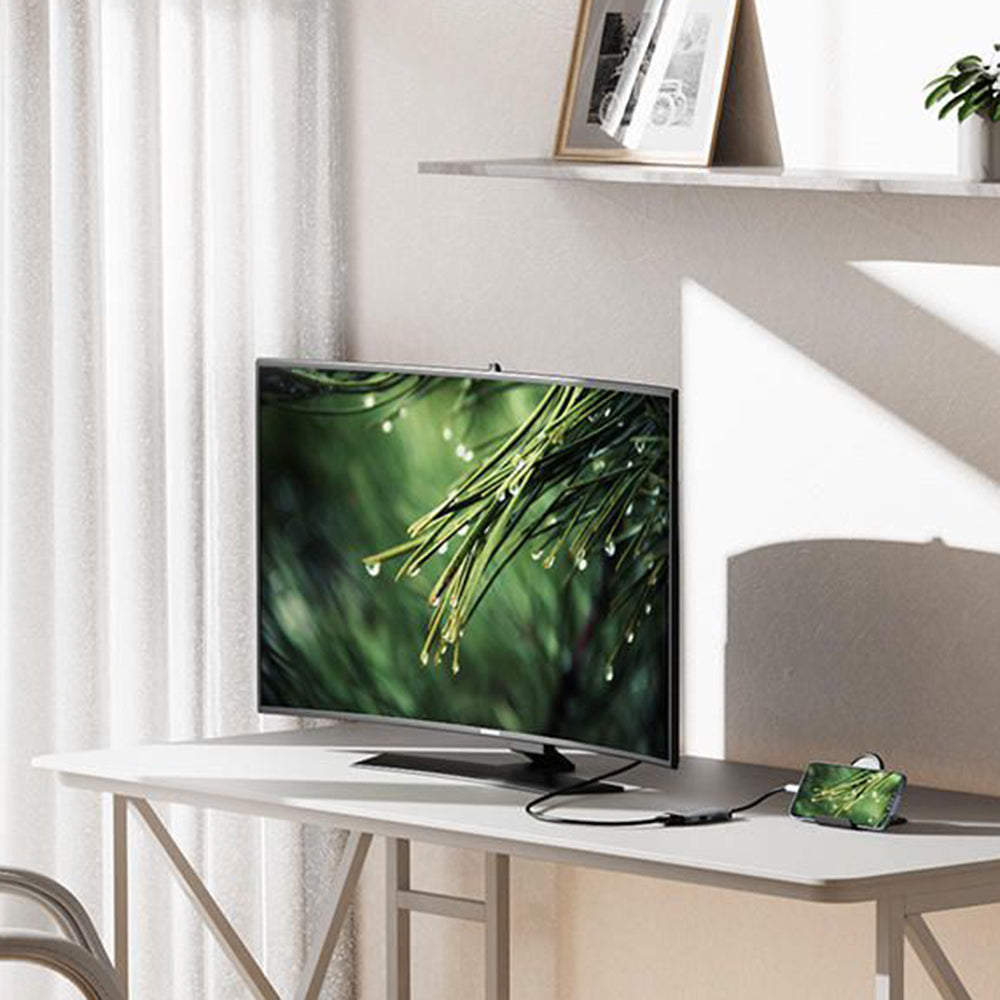 Hub/Dock Yesido Docking Station 7in1 (HB16), Type-C to 1x USB3.0, 2x USB2.0, TF/SD Card, 1x VGA, 1x Type-C, 5Gbps, PD100W, Gri