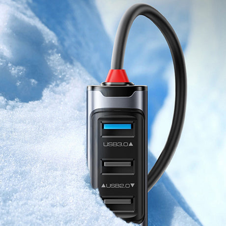 Hub Yesido (HB21), USB Type-C la 3x USB / USB-C / RJ45, PD100W, Gri