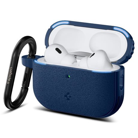 Casti Spigen Protection Case Vault (ACS09828), for Apple AirPods Pro 3, Air Space Technology, Aluminum Holder, Bleumarin Navy