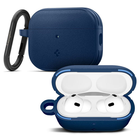 Casti Spigen Protection Case Vault (ACS09828), for Apple AirPods Pro 3, Air Space Technology, Aluminum Holder, Bleumarin Navy