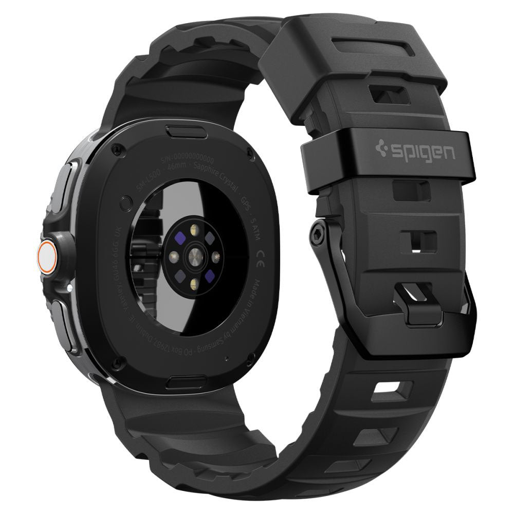 Curea smartwatch Spigen Watchband WBS2 (AMP10151) compatibil cu Samsung Galaxy Watch8 40mm/Watch8 44mm/Watch8 Classic, Negru