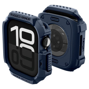Accesoriu smartwatch Spigen Rugged Armor V2 (ACS10492) compatibil cu Apple Watch 10 42mm / Watch 11 42mm, Bleumarin