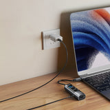 Hub/Dock Yesido Docking Station 5in1 (HB22), Type-C to 3x USB, USB-C, HDMI, PD100W, Fast Charge, 4K@30Hz, 5Gbps, Gri