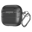 Casti Techsuit CarbonFiber, for AirPods 4, Negru