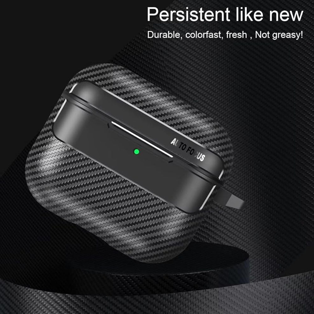 Casti Techsuit CarbonFiber, for AirPods 4, Negru