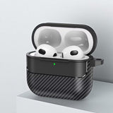 Casti Techsuit CarbonFiber, for AirPods 4, Negru