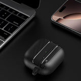 Casti Techsuit CarbonFiber, for AirPods 4, Negru