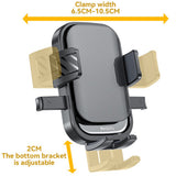 Suport Yesido (C267), for Dashboard/Windshield, 360, with Telescopic Clamp Arm, Easy Extending Clip, Non-slip, Negru