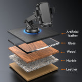 Suport Yesido (C267), for Dashboard/Windshield, 360, with Telescopic Clamp Arm, Easy Extending Clip, Non-slip, Negru