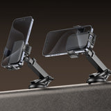 Suport Yesido (C267), for Dashboard/Windshield, 360, with Telescopic Clamp Arm, Easy Extending Clip, Non-slip, Negru