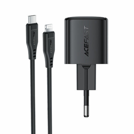 Incarcator Acefast (A118), Type-C, PD30W, GaN, Negru