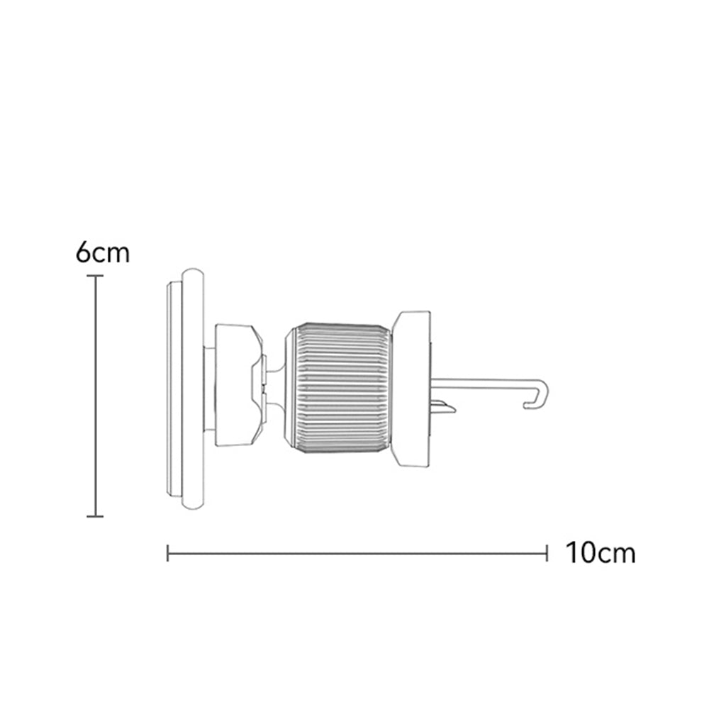 Suport Yesido (C252), Magnetic, for Air Vent, 360°, Barb Lock, Widely Compatible, Negru