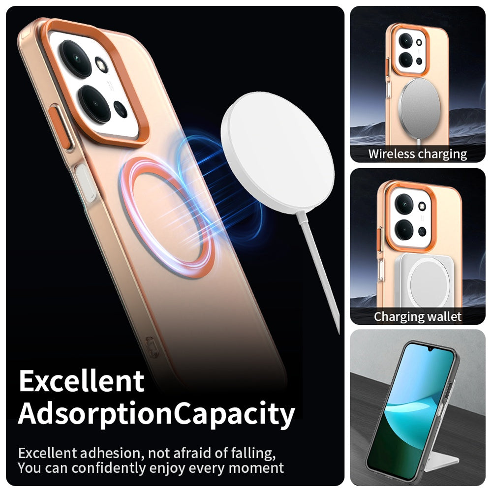 Husa de protectie Techsuit CandyCase MagSafe compatibil cu Xiaomi Redmi 15C 4G / Redmi 15C 5G / Poco C85 4G, Portocaliu