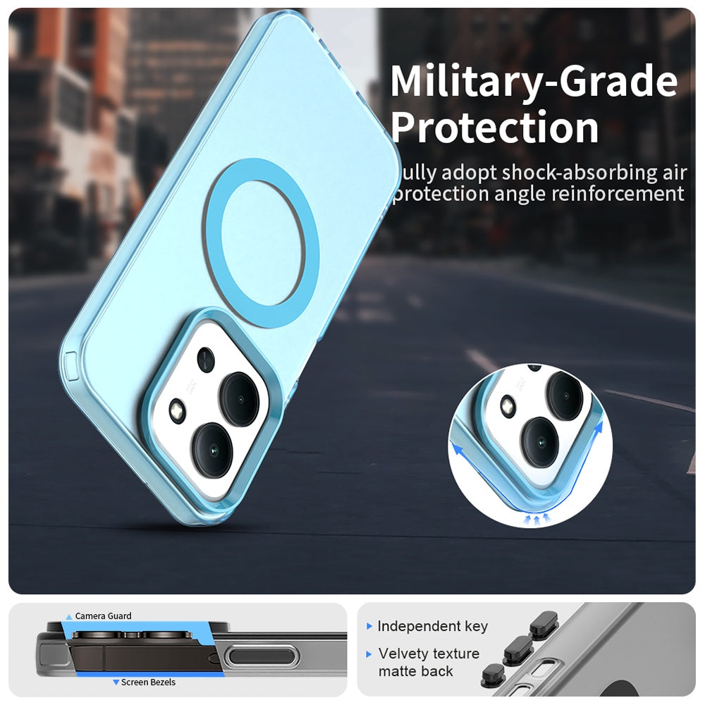 Husa de protectie Techsuit CandyCase MagSafe compatibil cu Xiaomi Redmi 15C 4G / Redmi 15C 5G / Poco C85 4G, Albastru