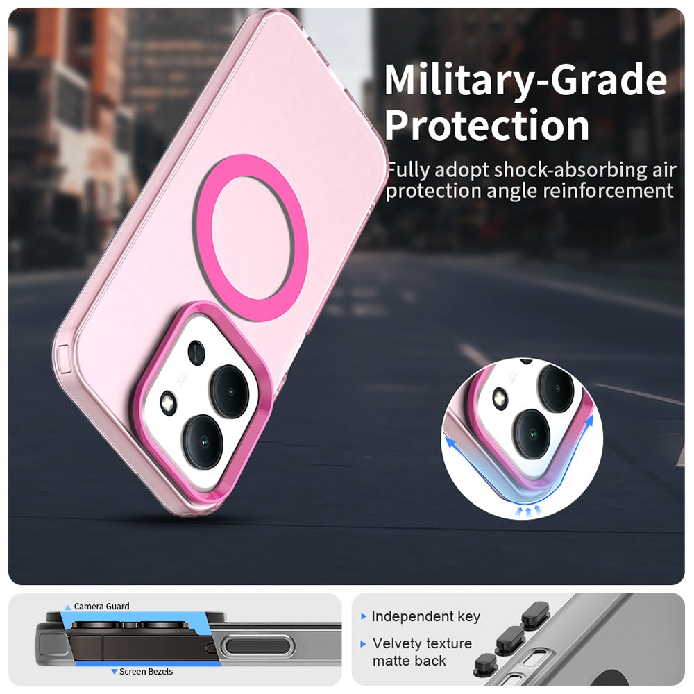 Husa de protectie Techsuit CandyCase MagSafe compatibil cu Xiaomi Redmi 15C 4G / Redmi 15C 5G / Poco C85 4G, Roz