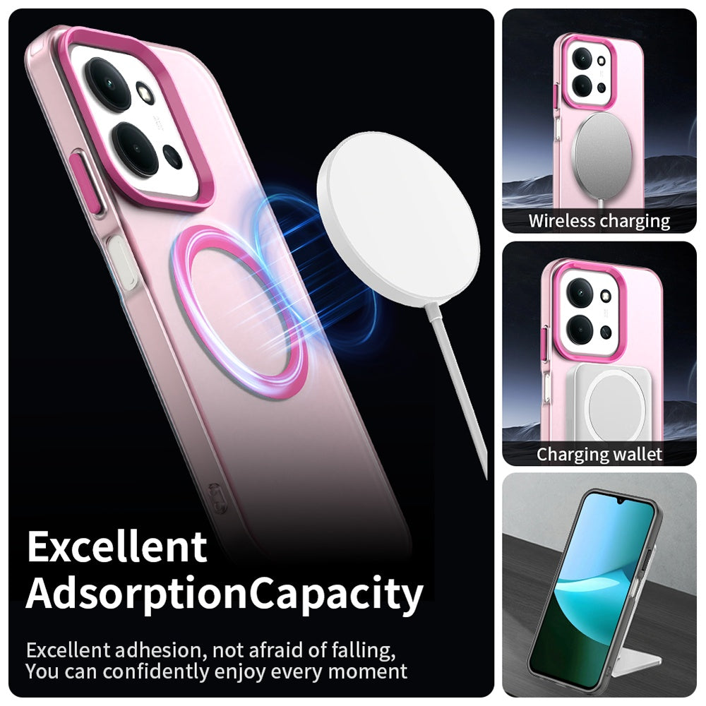 Husa de protectie Techsuit CandyCase MagSafe compatibil cu Xiaomi Redmi 15C 4G / Redmi 15C 5G / Poco C85 4G, Roz