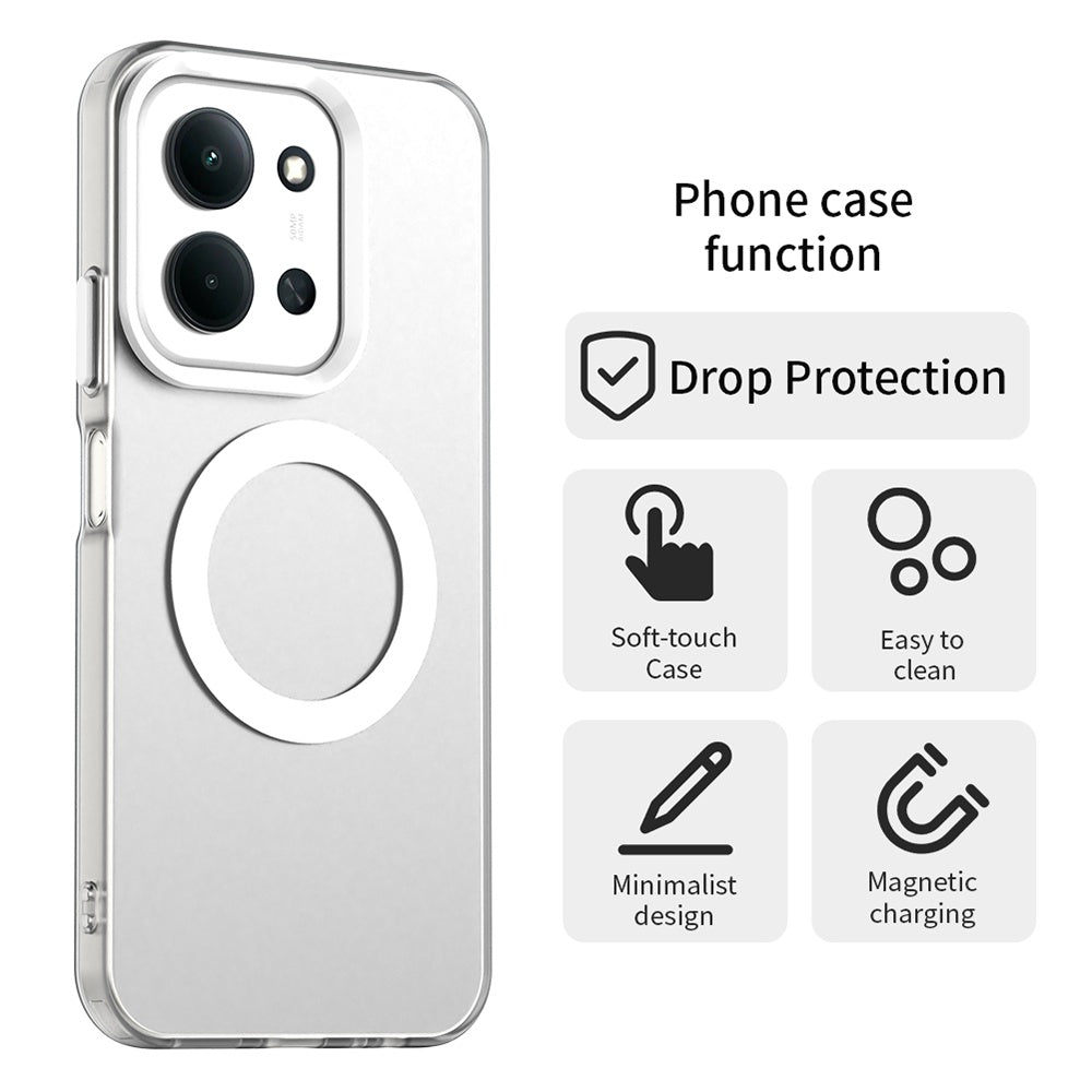 Husa de protectie Techsuit CandyCase MagSafe compatibil cu Xiaomi Redmi 15C 4G / Redmi 15C 5G / Poco C85 4G, Alb