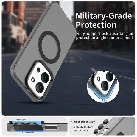 Husa de protectie Techsuit CandyCase MagSafe compatibil cu Xiaomi Redmi 15C 4G / Redmi 15C 5G / Poco C85 4G, Negru