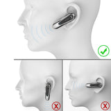 Casti Techsuit Premium Bluetooth Headset AirTalk (CB2), Bluetooth, 20 Hours Talk Time, Type-C, Lightweight, Dual Mic, Negru
