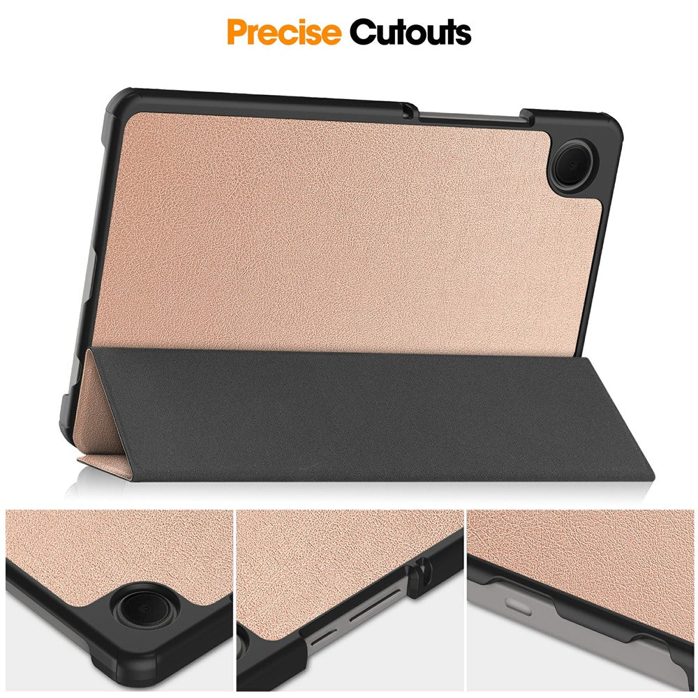 Husa de protectie tableta Techsuit FoldPro compatibil cu Samsung Galaxy Tab A11 / A9, Roz Auriu