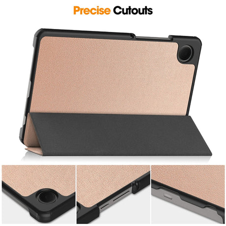 Husa de protectie tableta Techsuit FoldPro compatibil cu Samsung Galaxy Tab A11 / A9, Roz Auriu