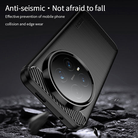 Husa de protectie Techsuit Carbon Silicone compatibil cu Honor Magic8 Pro, Negru