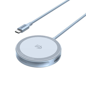 Incarcator Ugreen Wireless MagFlow (55959), Fast Charging, MagSafe, Qi2, 25W, Strong Grip, 1.5m, Albastru