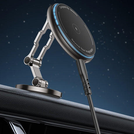 Suport Yesido with Wireless Charging (C306), for Dashboard, Anti Shake, Zinc Alloy, 15W, Negru