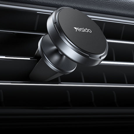 Suport Yesido Mini (C214), Magnetic, for Air Vent, Free Rotation, Zinc Alloy, Non-slip, Universal, Negru