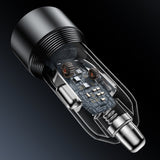 Incarcator Yesido Car (Y64), Dual-Port USB-A + Type-C, 50W, Multi Protection, Fast Charging, Negru