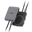 Incarcator Ugreen Hub 7in1 CM896 (65759), Magnetic, USB-C to HDMI 4K, USB-C PD100W, 2X USB, SD4.0 Slot, TF Slot, 10Gbps, Gri