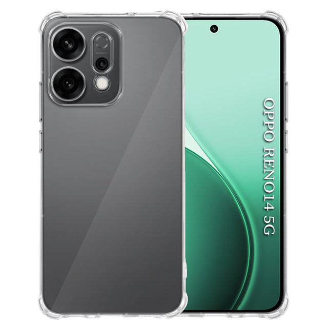 Husa de protectie Techsuit Shockproof Clear Silicone compatibil cu Oppo Reno14, Transparent