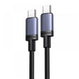 Cablu Ugreen L532 (65906), Type-C to Type-C, Fast Charging, 240W, 5A, 480Mbps, E-Marker Chip, Nylon, 0.5m, Gri